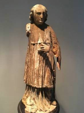 17th Century Carved Polychromed Saint